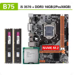 Kit de placa base Kllisre B75 con núcleo I5 3570 2x8GB = 16GB 1600MHz DDR3 memoria de escritorio NVME M.2 USB3.0 SATA3 a solo 40,86€