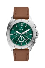 Reloj de cuarzo de piel Privateer - Cronógrafo - Marrón y plateado por 69,90€