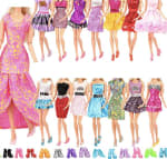 12 vestidos + 10 Zapatos de barbie por 6,79€
