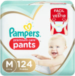 Fralda Pampers Pants Premium Care M - 124 fraldas - R$ 114,29