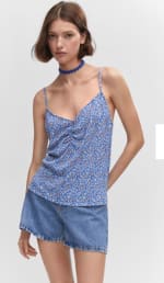 Top fruncido con estampado para Mujer por 1.99€