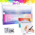Zacro 24 Colores Rotuladores Pinceles Acuarelables por 11,99€