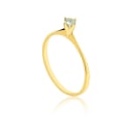 Anel de Zircônia, modelo Solitário 4 Garras Batido - R$ 418