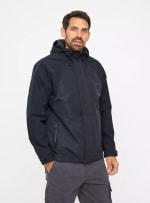 Black Men's Waterproof Hooded Jacket for Only £9.6 with Free Click & Collect.