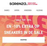 -10% extra korting op sneakers in sale (tot 70%)