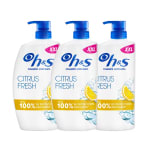 H&S Citrus Fresh Champú Anticaspa para Pelo Graso, 3x800ml por 16,92€