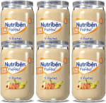 Pack 6 tarritos Nutribén Potitos 4 Frutas Melocotón, Pera, Plátano y Manzana por 4,74€