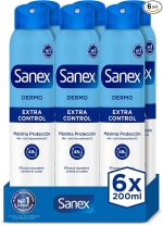Pack 6 desodorantes Sanex Dermo Extra Control 200 ml por 9,67€