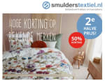 2e dekbedovertrek voor de halve prijs bij Smulderstextiel