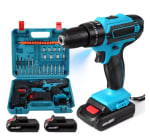 Taladro impacto inalámbrico 28 V con 2 baterías + accesorios por 22,22€
