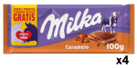 4 Tabletas de Milka Tableta de Chocolate con Leche de los Alpes con Relleno de Crema de Caramelo 100g por 4.06€