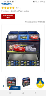 Opbergmeubel Disney Cars 6 vakken