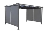 Pergola persienne Sicilia - aluminium/acier - 3 x 4 m - 200 g/m² - gris foncé à 249,90€