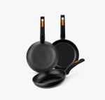 Monix Fuego Set 3 Sartenes Lote 18, 22 y 26cm Antiadherentes Aluminio Forjado por 30,64