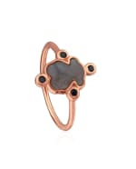 Anillo Tous Color Power de plata vermeil rosa con labradorita y zafiros por 35€