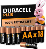Duracell Plus pilas alcalinas AA (paquete de 18), 1,5 V, LR6 MN1500 por 7,26€