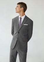Black Friday Traje Americana Slim Fit microestructura por 30,98€ en Mango