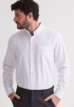 Camisa de Vestir Manga Larga Semi Oxford Mini Print por $6.990