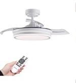 Ventilador techo con luz LED 36W Blanco 3 Temperaturas de Luz con Mando a Distancia por 36,16€