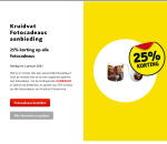25% korting op alle fotocadeaus
