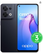 Smartphone OPPO Reno 8 5G Noir - 8 Go de RAM, 256Go à 541,19€
