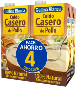 GALLINA BLANCA caldo casero de pollo 100% natural 4L por 4,60€