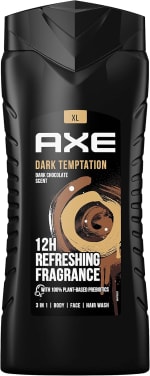 Pack 3 botes Gel de ducha y champú Axe Dark Temptation (3x400ml) por 6,14€
