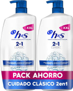 H&S Classic Champú y Acondicionador Anticaspa 2en1 2x1000ml por 18,99€