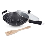 Set de Wok Ken Hom KH431041 de 4 Piezas en Acero al Carbono Antiadherente, 31cm por 14.99€