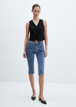 Jeans capri costuras decorativas para Mujer por 4.99€