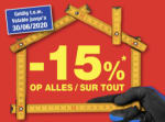 Hubo -15% op alles in de webshop