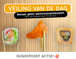 Geen administratiekosten over alle SushiPoint veilingen bij Ticketveiling