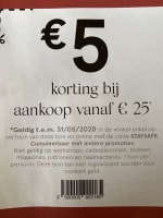 Kortingsbon veritas €5 korting bij aankoop vanaf €25*