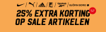25% extra korting in de sale bij Actiesport
