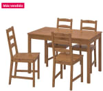 Mesa y 4 sillas en madera pino macizo JOKKMOKK Ikea a solo 169€