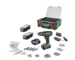 Bosch PSB 1800 LI-2 Systembox Accuboormachine – Met 2 x 18 V accu's en lader - Incl. 241 accessoires voor €129 bij de Gamma