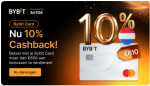 10% cashback op al je aankopen met de gratis bybit MasterCard debitcard