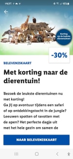 Met 30% korting naar diversen dierentuinen via de Lidl app