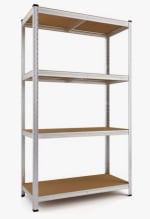 T-LoVendo Estantería Metálica Almacenaje de Acero Galvanizado + 4 Baldas MDF, 140x70x30 cm por 16,55€