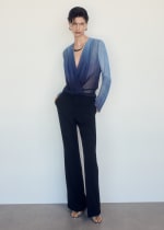 Blusa cruzada semitransparente para Mujer por 9.99€