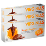 VIRGINIAS Pack x3 Rodajas de Naranja confitada bañadas en chocolate negro 75 g/caja por 3,99€