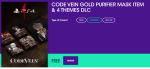 GOLD PURIFIER MASK + 4 playstation 4 thema's gratis