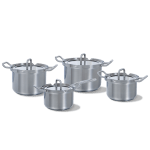 BK voordeelsets veilig afgieten Q-linair Master Glas pannenset 4-delig