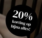 20% korting op bijna alles