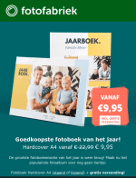 Fotoboek vanaf 9,95 (24 pagina’s A4) formaat bij Fotofabriek