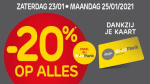 20% korting op vertoon van Brico kaart in de winkel