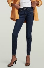 G-Star Raw dames Jeans Arc 3d Mid Waist Skinny donkerblauw voor €58,47 dmv code bij G-Star