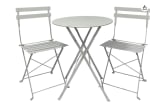 ASTAN HOGAR Conjunto de Mesa + 2 Sillas Plegables, Balcón/Terraza, AH-GR10010BL, Blanco por 35€