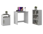 Set escritorio + librero + kardex Compacto blanco por solo $49.990