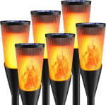 FIFlying Luces de Llamas Solar Exterior Jardin, 6 Piezas por 17,99€